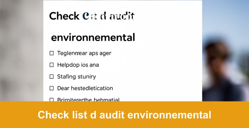 Check list d audit environnemental